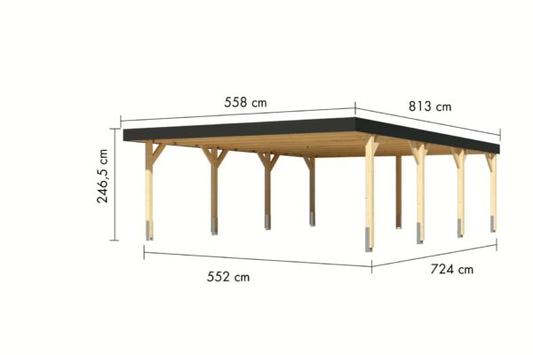 Carport LEIMHOLZ von Karibu – Bild 3