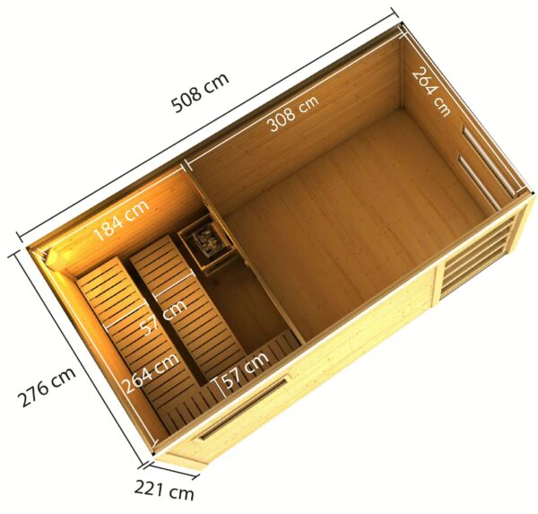 Sauna HYGGE von Karibu – Bild 3