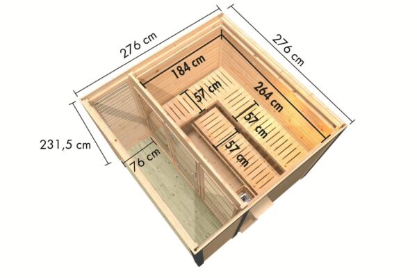 Sauna ARES von Karibu – Bild 3