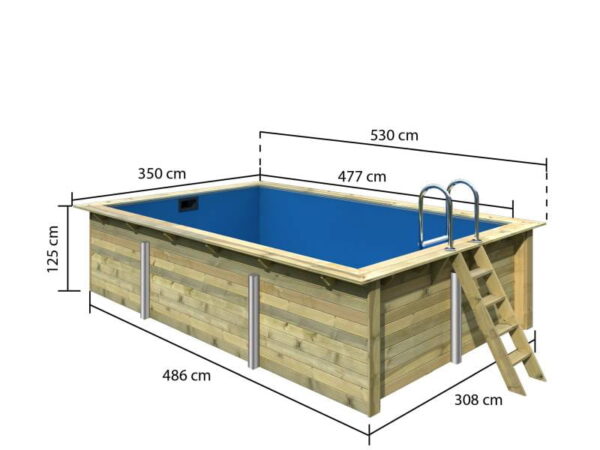 Rechteck Pool von Karibu – Bild 2